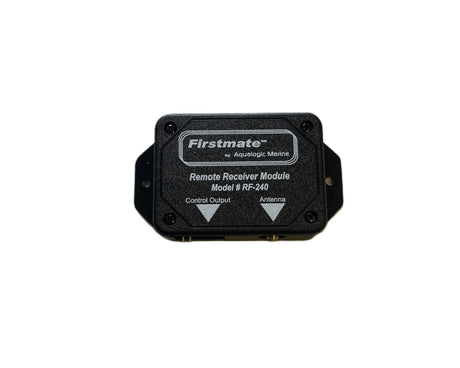 Black remote receiver module with 'Firstmate' branding on a white background